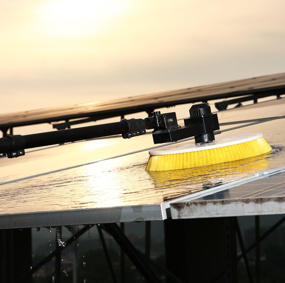 Dual Disc Solar Panel Cleaning Application