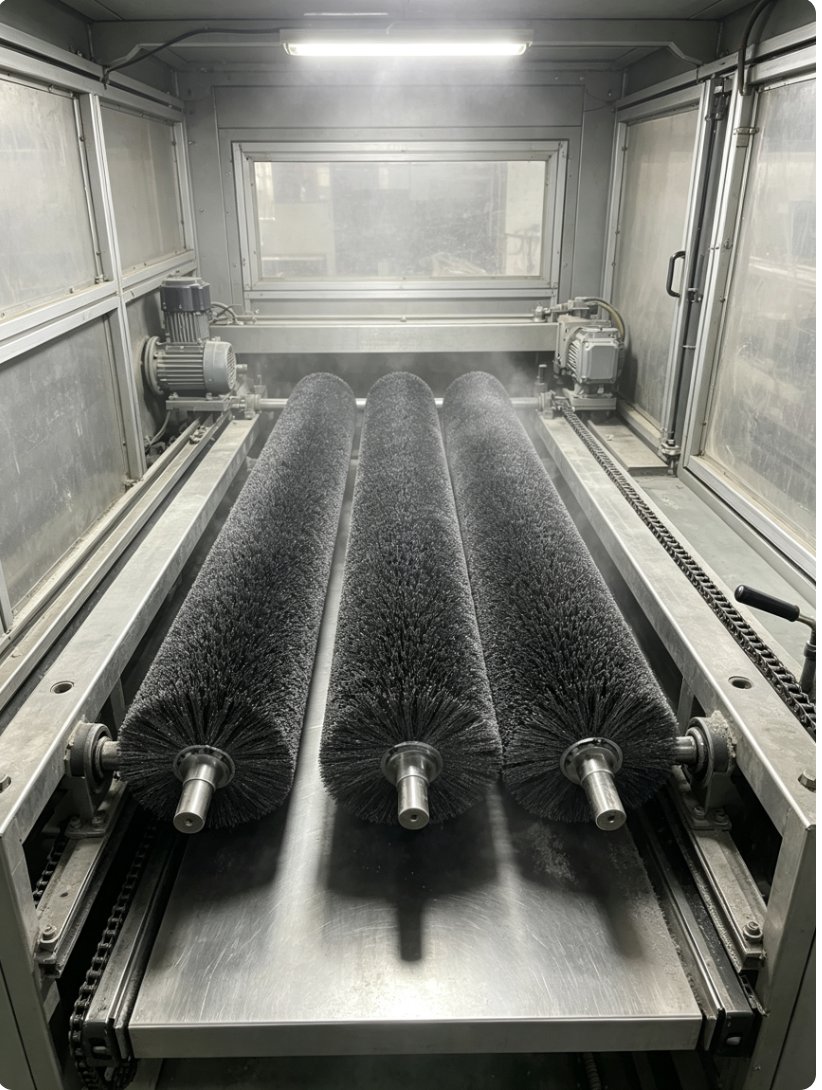 Custom Wire Roller Brush Deburring Application